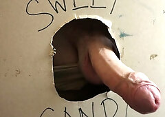 Blonde Amateur Smoking And Sucking Dicks At A Glory Hole